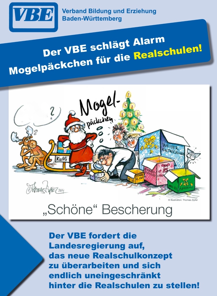 Plakat Mogelpackung an alle Realschulen in Baden-Württemberg