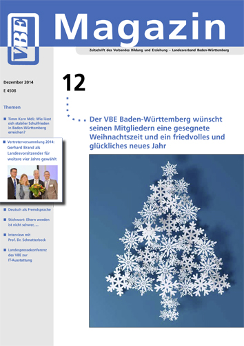Cover VBE Magazin für Heft 12 Jahr 2014